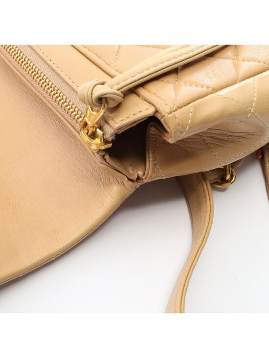 Chanel Backpack Quilted Beige Lambskin Suzu main image 5
